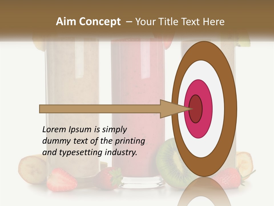 A Group Of Three Smoothies Sitting Next To Each Other PowerPoint Template