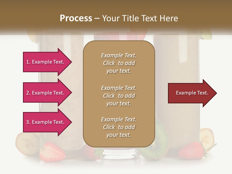 A Group Of Three Smoothies Sitting Next To Each Other PowerPoint Template