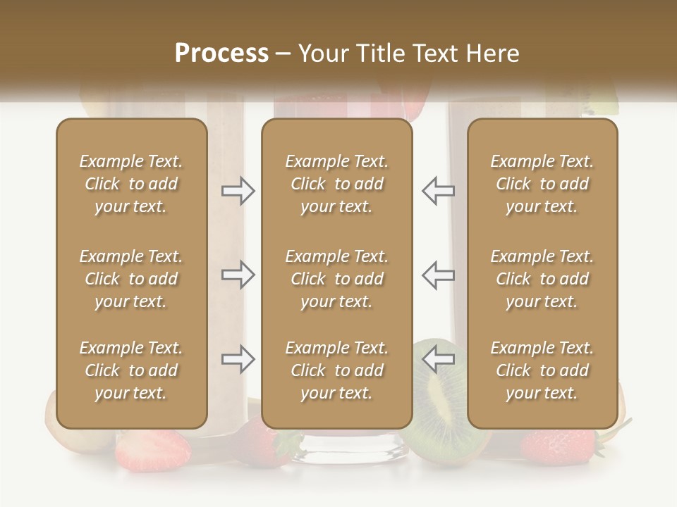 A Group Of Three Smoothies Sitting Next To Each Other PowerPoint Template