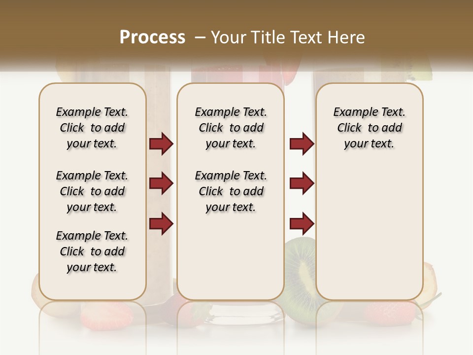A Group Of Three Smoothies Sitting Next To Each Other PowerPoint Template