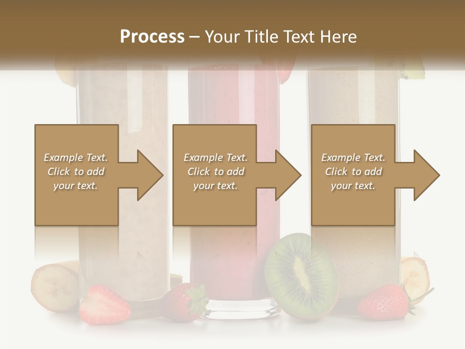 A Group Of Three Smoothies Sitting Next To Each Other PowerPoint Template