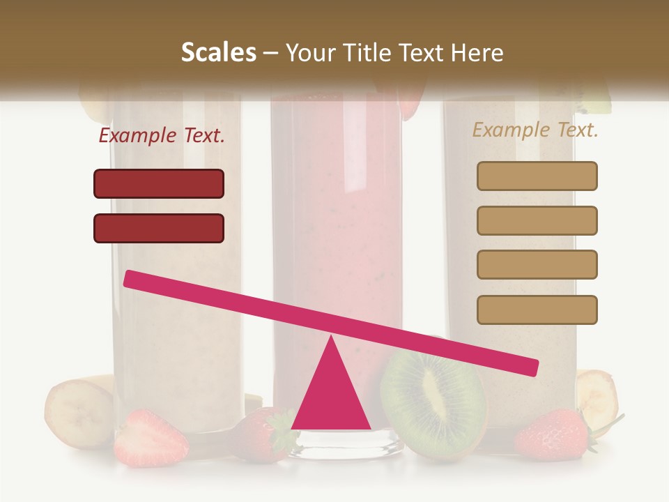 A Group Of Three Smoothies Sitting Next To Each Other PowerPoint Template