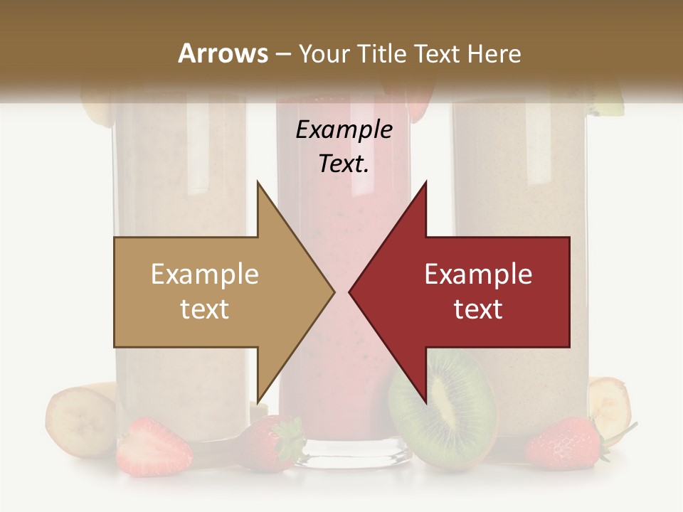A Group Of Three Smoothies Sitting Next To Each Other PowerPoint Template