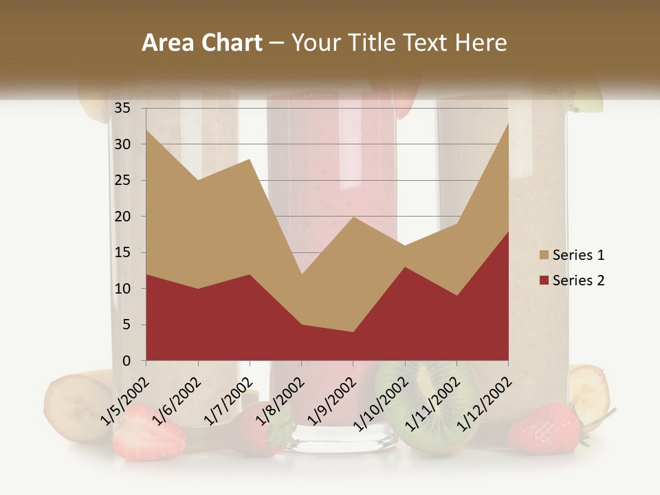 A Group Of Three Smoothies Sitting Next To Each Other PowerPoint Template