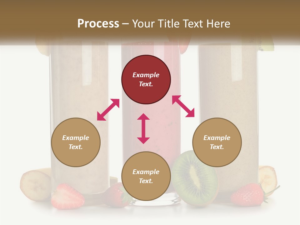A Group Of Three Smoothies Sitting Next To Each Other PowerPoint Template