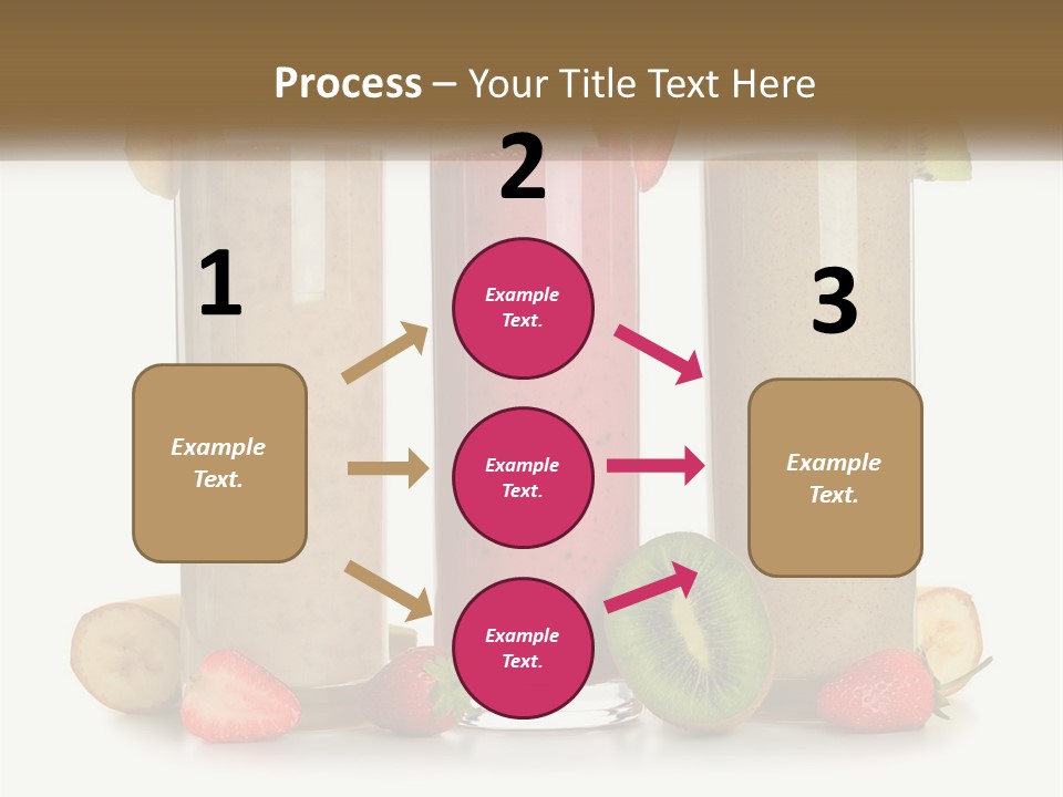 A Group Of Three Smoothies Sitting Next To Each Other PowerPoint Template