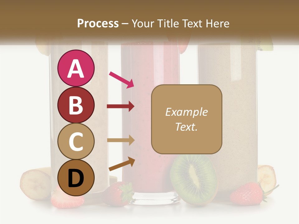 A Group Of Three Smoothies Sitting Next To Each Other PowerPoint Template