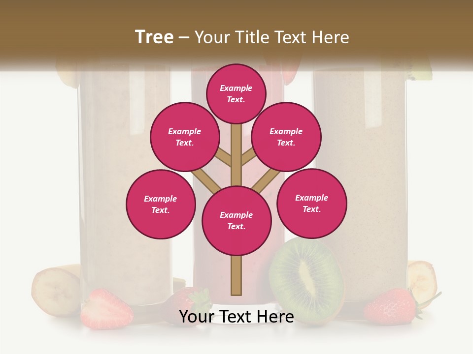 A Group Of Three Smoothies Sitting Next To Each Other PowerPoint Template