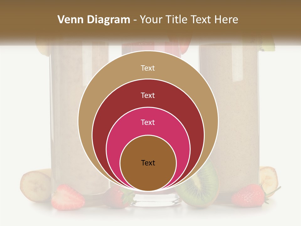 A Group Of Three Smoothies Sitting Next To Each Other PowerPoint Template