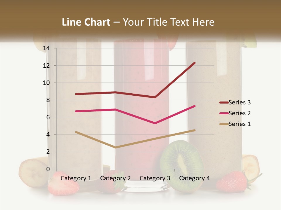 A Group Of Three Smoothies Sitting Next To Each Other PowerPoint Template