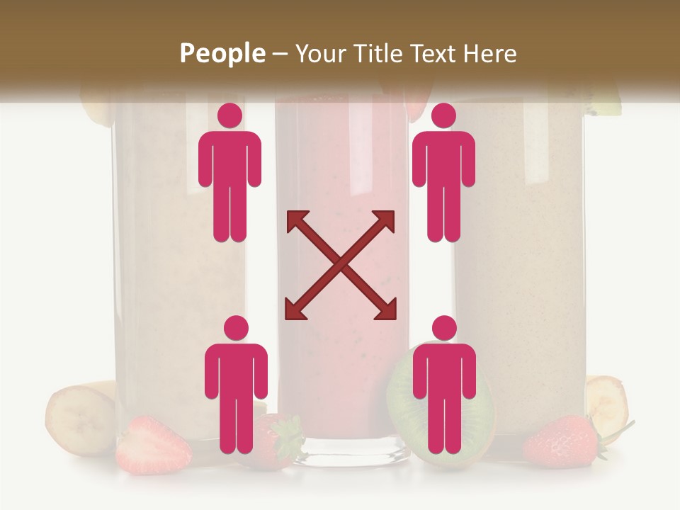 A Group Of Three Smoothies Sitting Next To Each Other PowerPoint Template