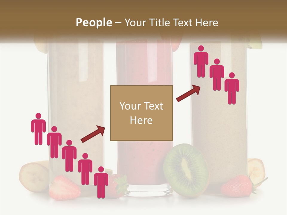 A Group Of Three Smoothies Sitting Next To Each Other PowerPoint Template