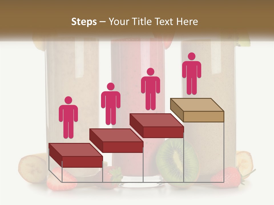 A Group Of Three Smoothies Sitting Next To Each Other PowerPoint Template