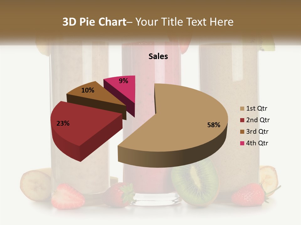 A Group Of Three Smoothies Sitting Next To Each Other PowerPoint Template