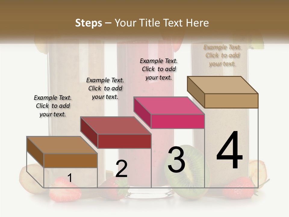 A Group Of Three Smoothies Sitting Next To Each Other PowerPoint Template