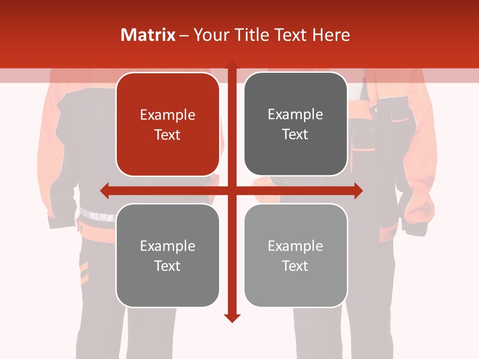 An Orange And Black Work Suit With Reflective Stripes PowerPoint Template