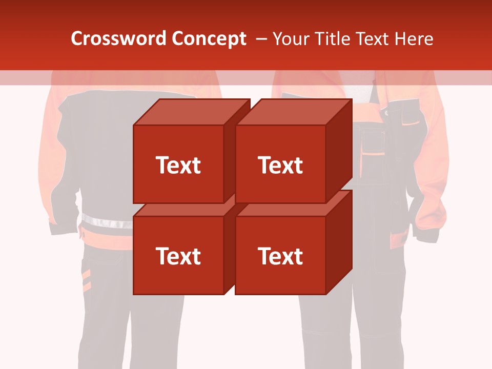 An Orange And Black Work Suit With Reflective Stripes PowerPoint Template