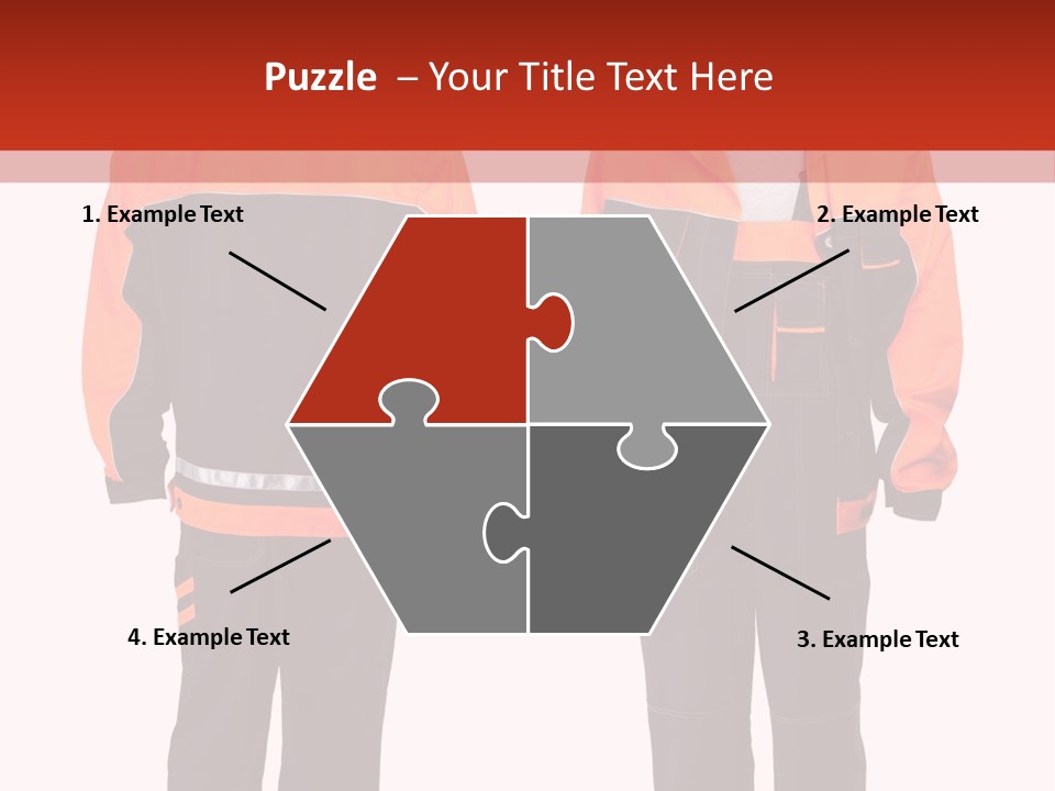 An Orange And Black Work Suit With Reflective Stripes PowerPoint Template