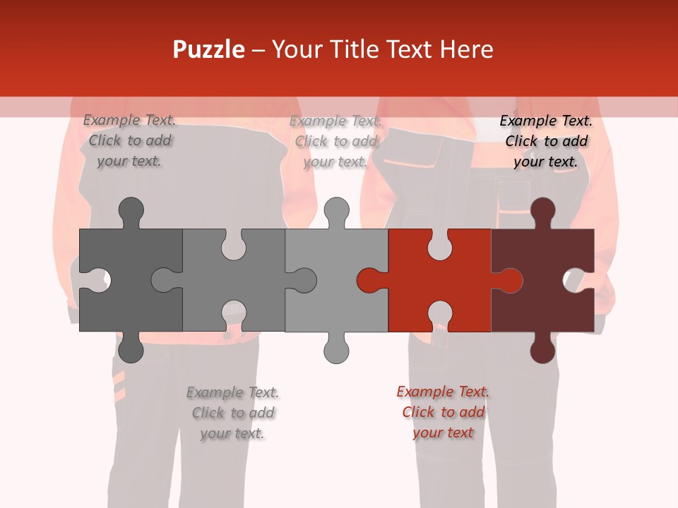 An Orange And Black Work Suit With Reflective Stripes PowerPoint Template