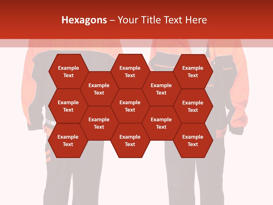 An Orange And Black Work Suit With Reflective Stripes PowerPoint Template