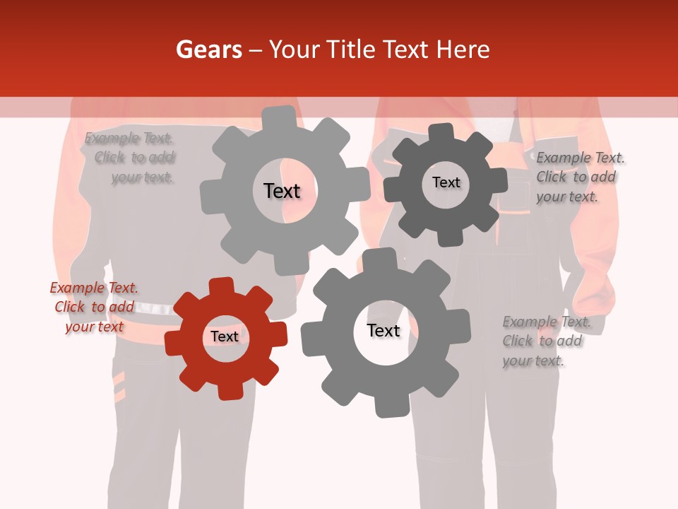 An Orange And Black Work Suit With Reflective Stripes PowerPoint Template