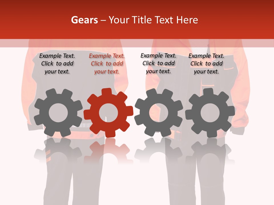 An Orange And Black Work Suit With Reflective Stripes PowerPoint Template