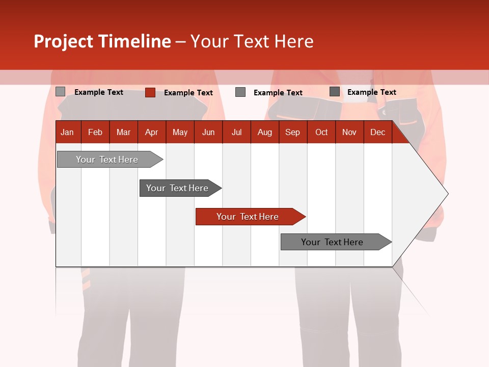An Orange And Black Work Suit With Reflective Stripes PowerPoint Template