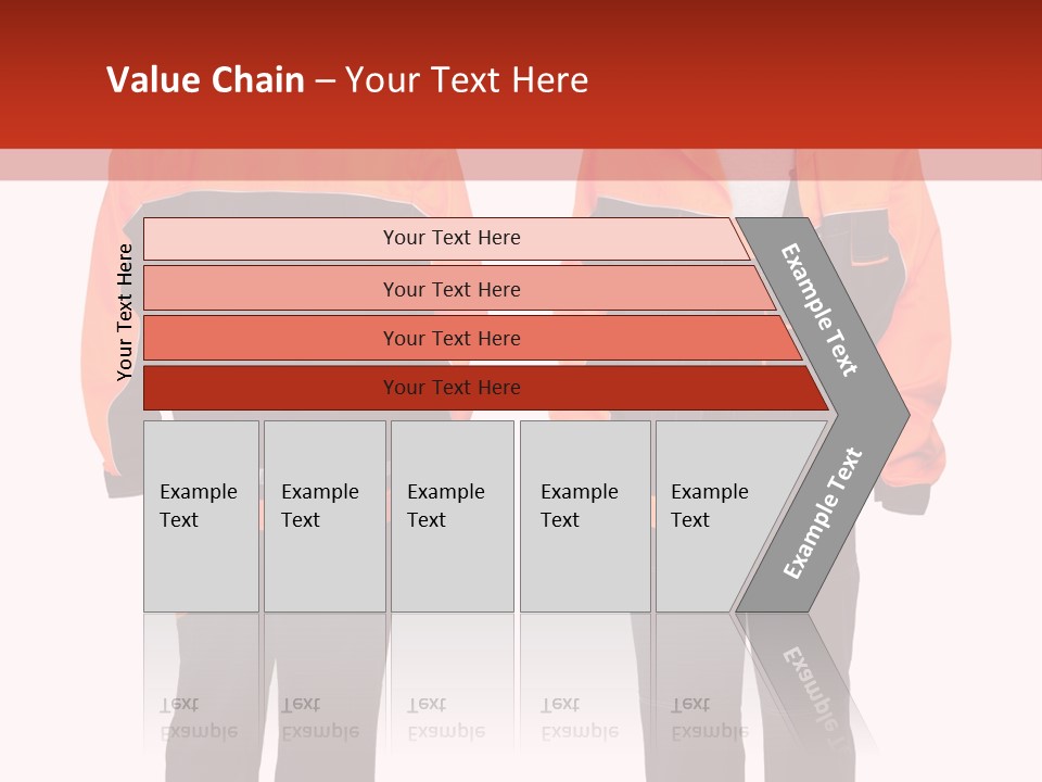 An Orange And Black Work Suit With Reflective Stripes PowerPoint Template