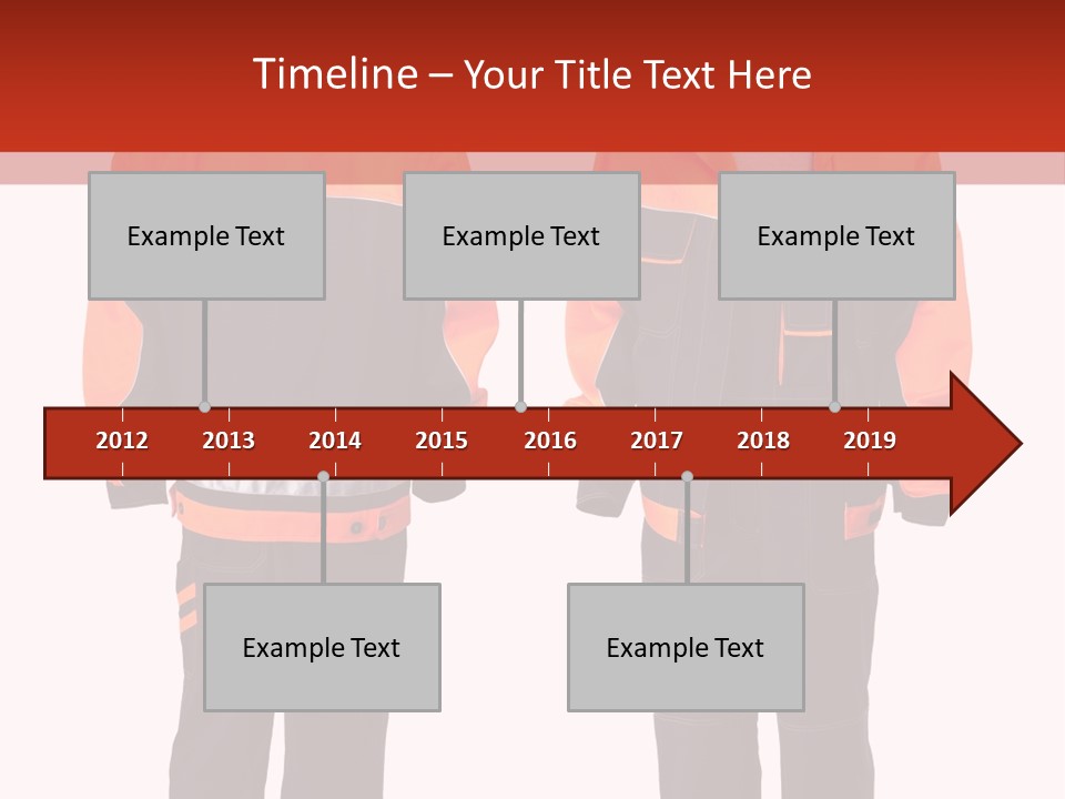 An Orange And Black Work Suit With Reflective Stripes PowerPoint Template