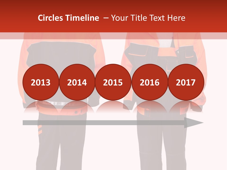 An Orange And Black Work Suit With Reflective Stripes PowerPoint Template