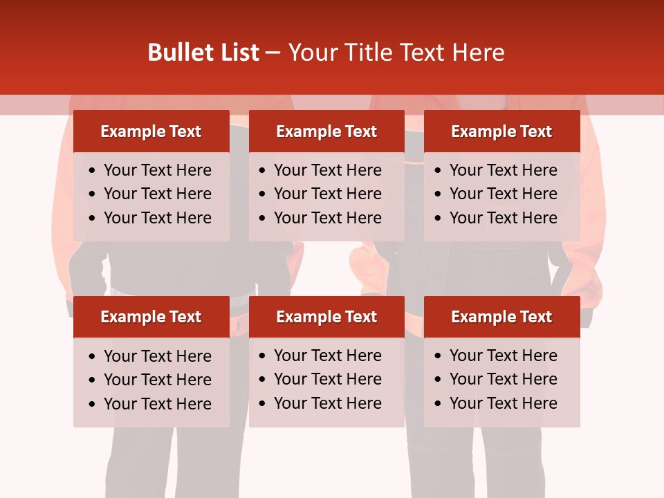 An Orange And Black Work Suit With Reflective Stripes PowerPoint Template