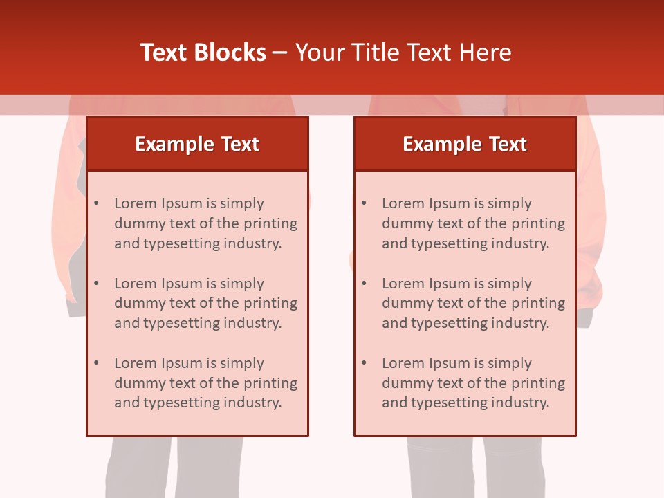 An Orange And Black Work Suit With Reflective Stripes PowerPoint Template