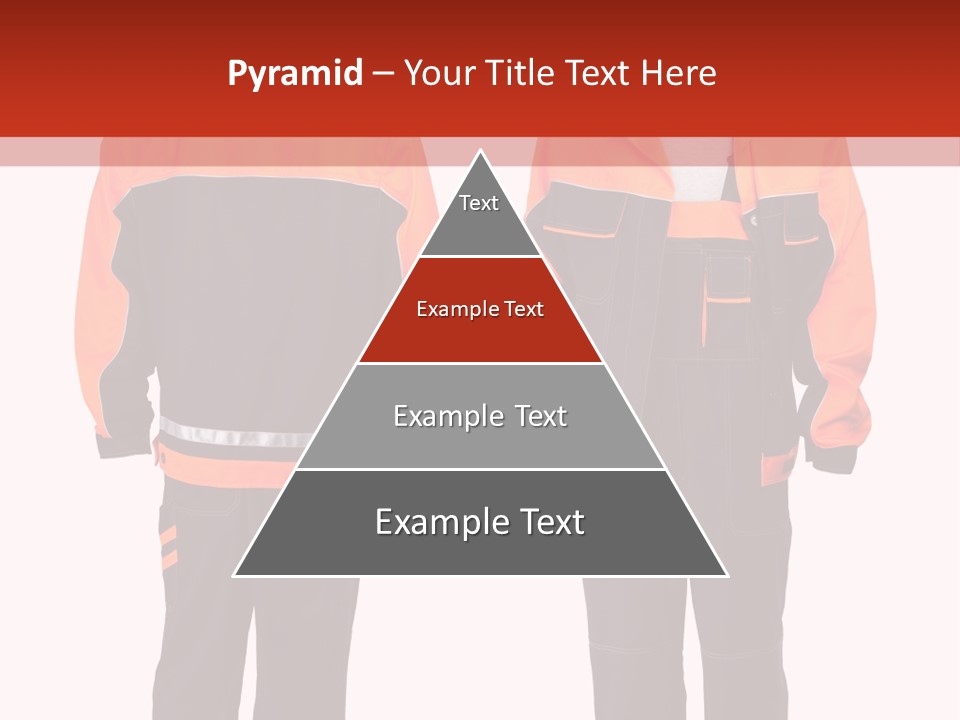 An Orange And Black Work Suit With Reflective Stripes PowerPoint Template