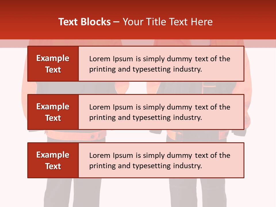 An Orange And Black Work Suit With Reflective Stripes PowerPoint Template