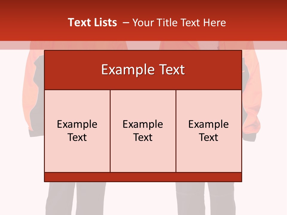 An Orange And Black Work Suit With Reflective Stripes PowerPoint Template