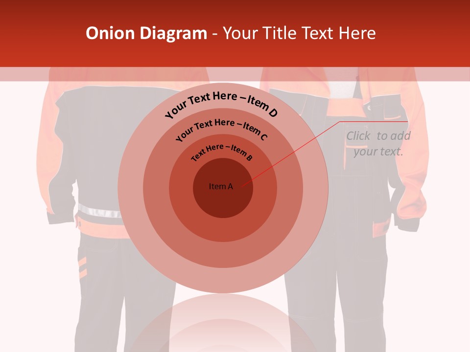 An Orange And Black Work Suit With Reflective Stripes PowerPoint Template