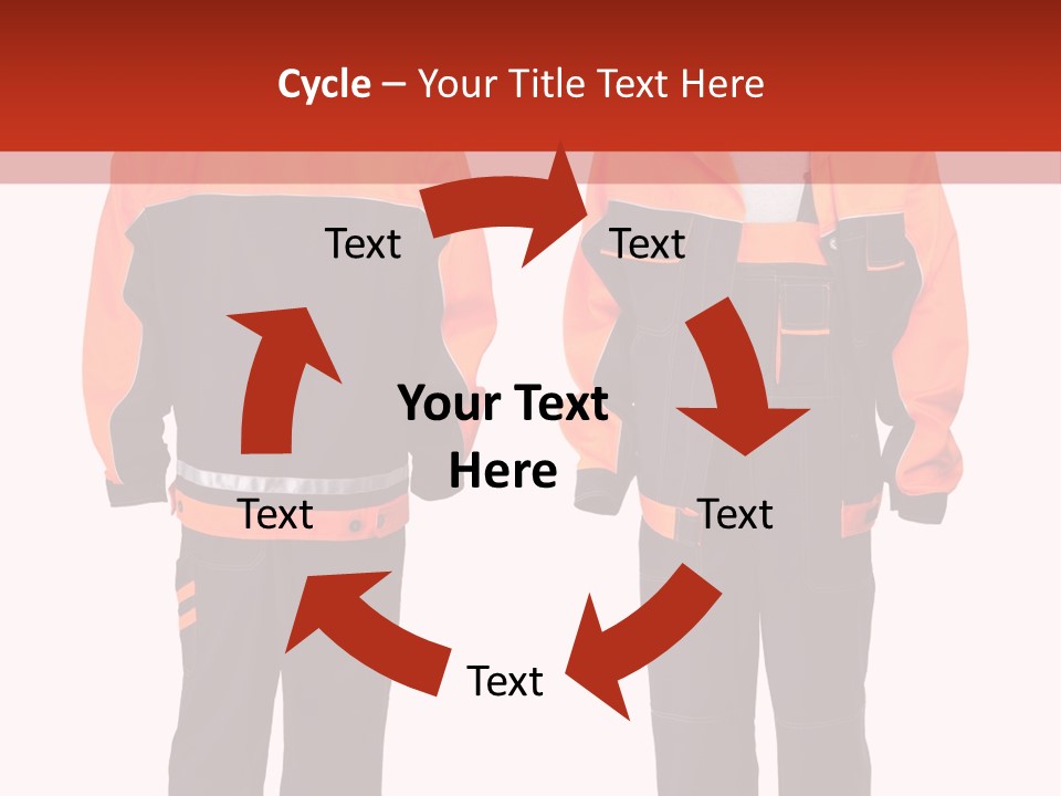 An Orange And Black Work Suit With Reflective Stripes PowerPoint Template