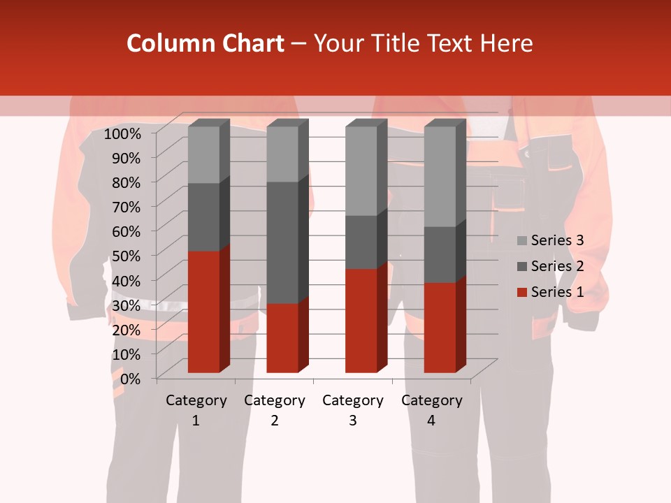 An Orange And Black Work Suit With Reflective Stripes PowerPoint Template