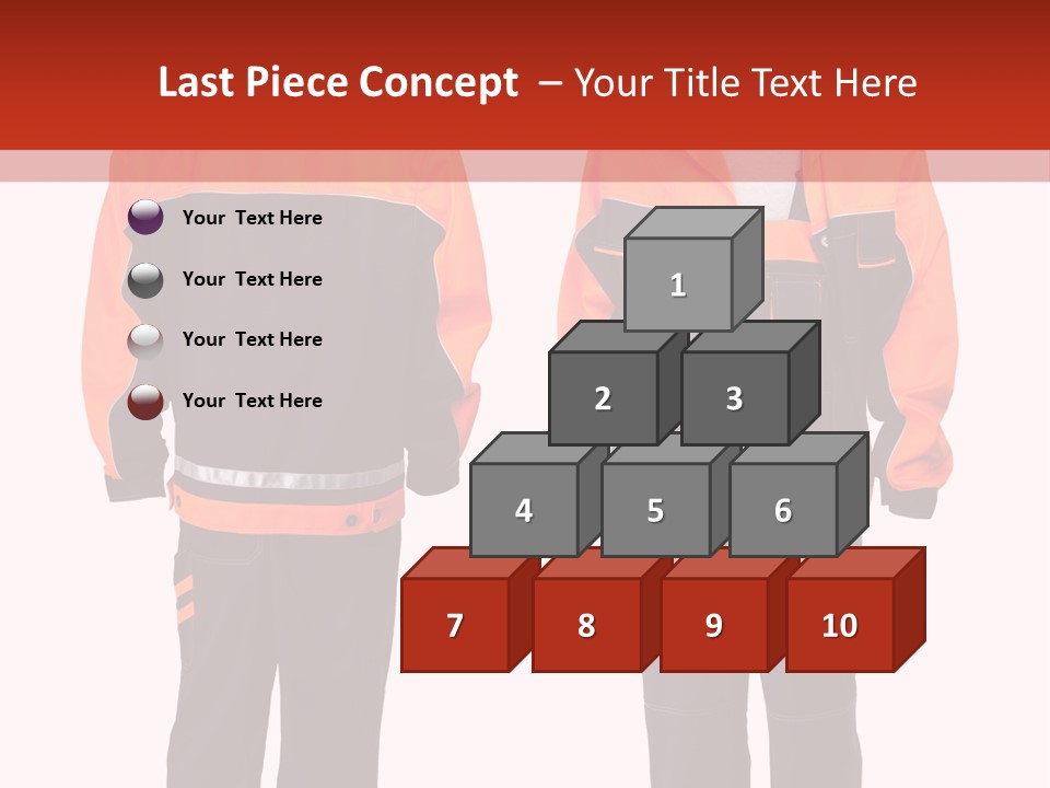 An Orange And Black Work Suit With Reflective Stripes PowerPoint Template