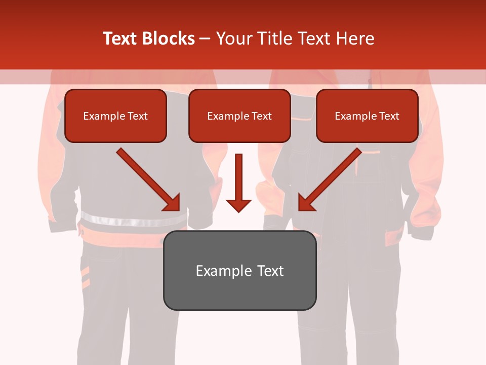 An Orange And Black Work Suit With Reflective Stripes PowerPoint Template