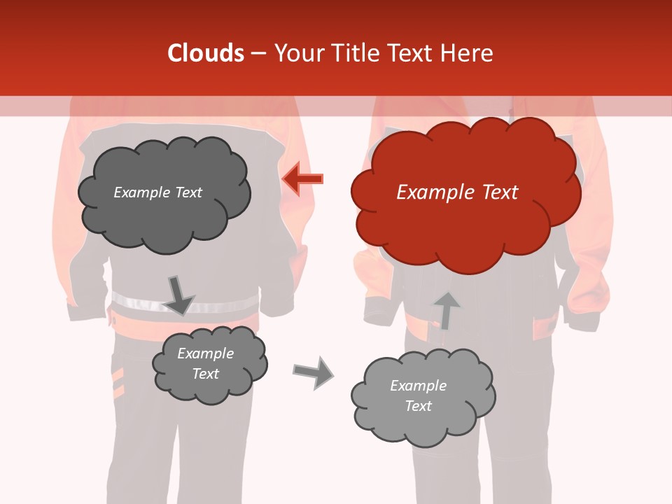 An Orange And Black Work Suit With Reflective Stripes PowerPoint Template