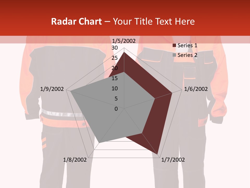 An Orange And Black Work Suit With Reflective Stripes PowerPoint Template