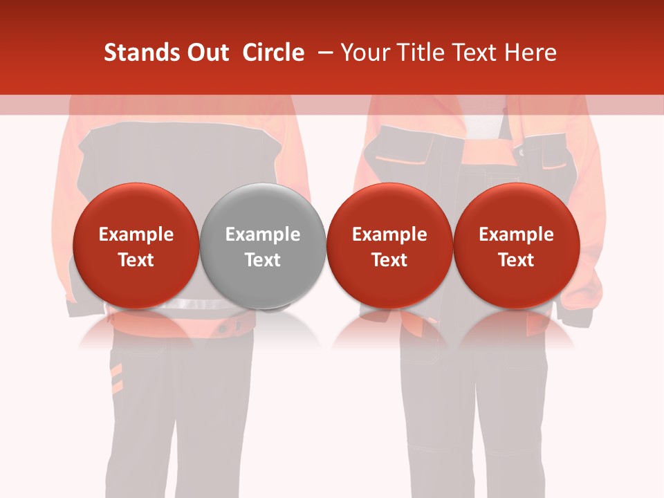 An Orange And Black Work Suit With Reflective Stripes PowerPoint Template