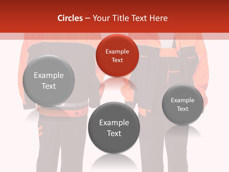 An Orange And Black Work Suit With Reflective Stripes PowerPoint Template