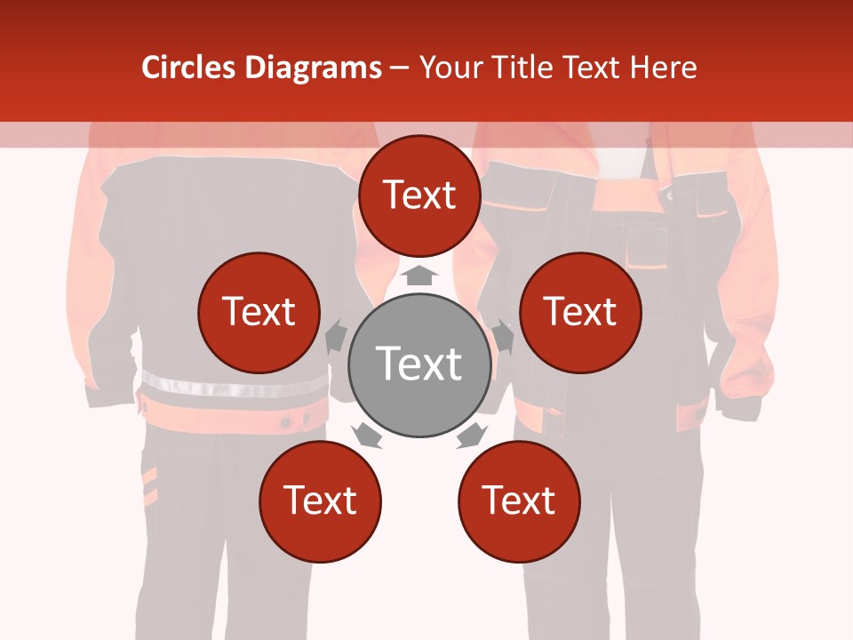 An Orange And Black Work Suit With Reflective Stripes PowerPoint Template