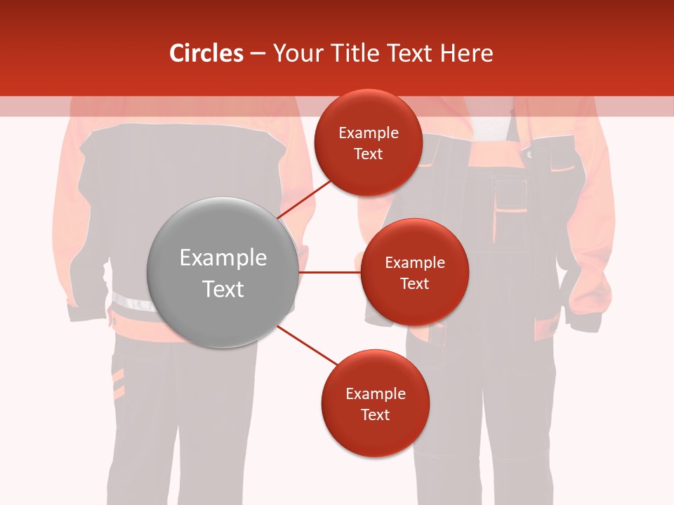 An Orange And Black Work Suit With Reflective Stripes PowerPoint Template