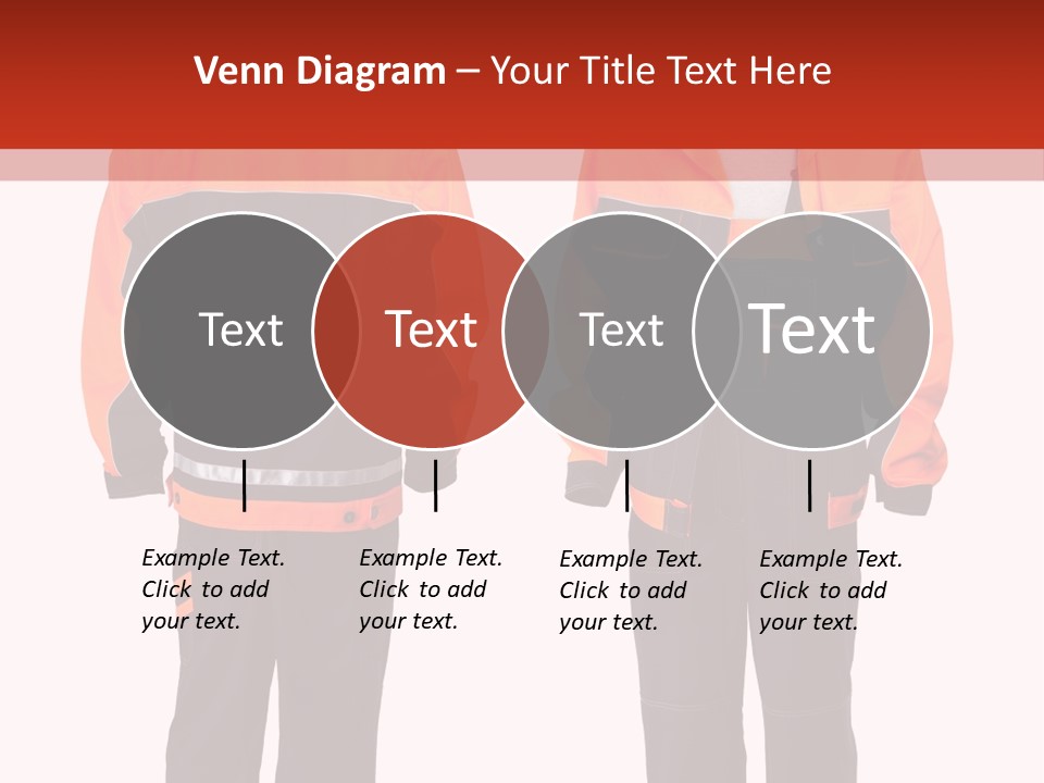 An Orange And Black Work Suit With Reflective Stripes PowerPoint Template