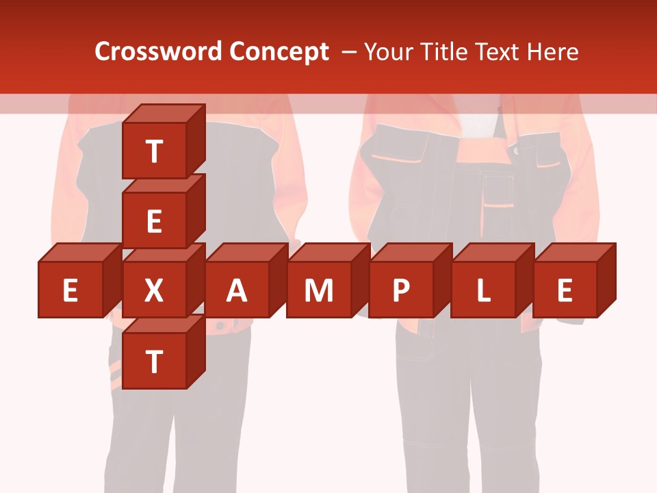 An Orange And Black Work Suit With Reflective Stripes PowerPoint Template