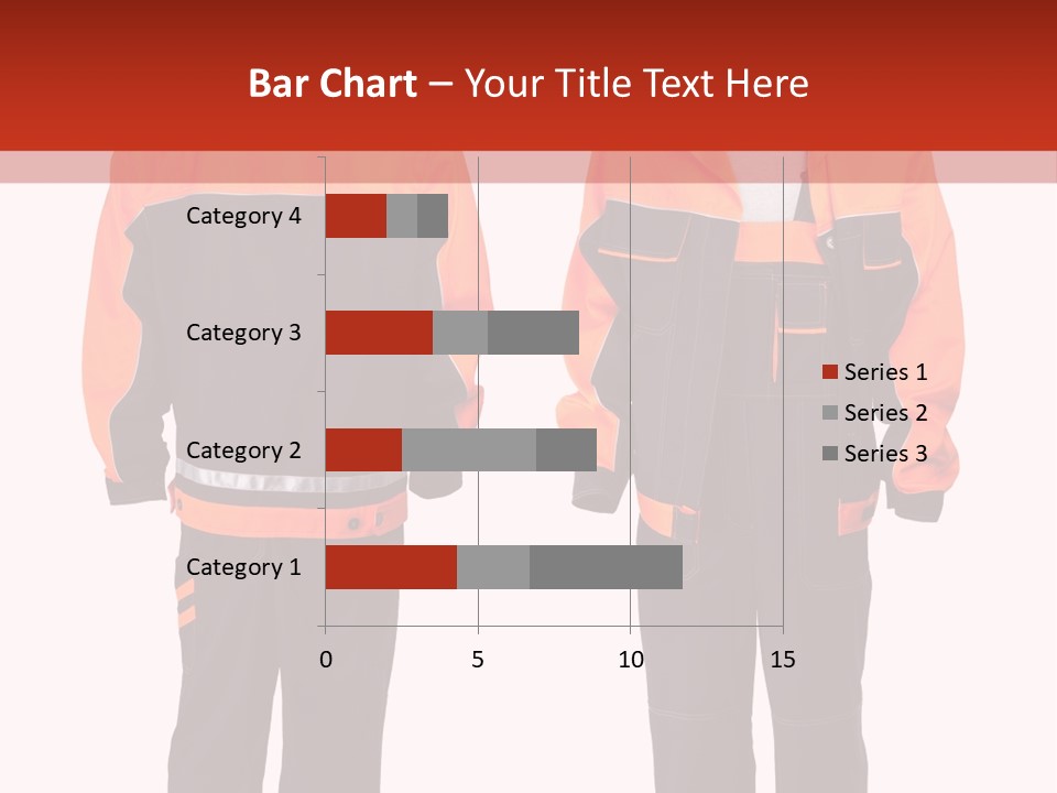 An Orange And Black Work Suit With Reflective Stripes PowerPoint Template