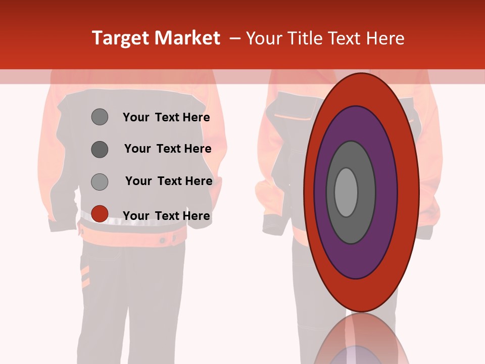 An Orange And Black Work Suit With Reflective Stripes PowerPoint Template